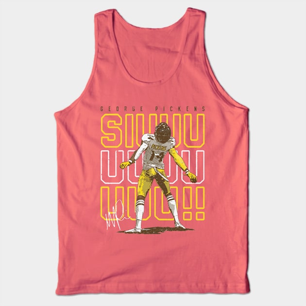 George Pickens Pittsburgh SIUUU Celebration Tank Top by Chunta_Design